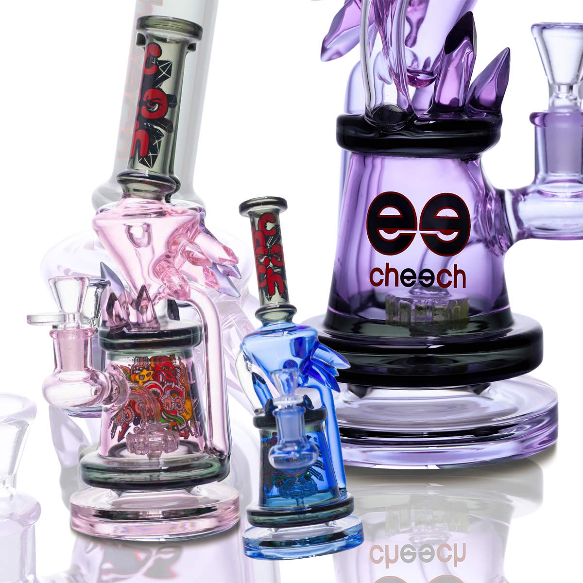 CHEECH 11.5in "GLASS POWERHOUSE RIG READY FOR RUMBLE" WATERPIPE
