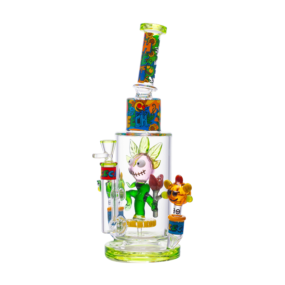 CHEECH 13.5in "SUNFLOWER STONBER VIBES" HAND PIPE INCLUDED (CHE-405)