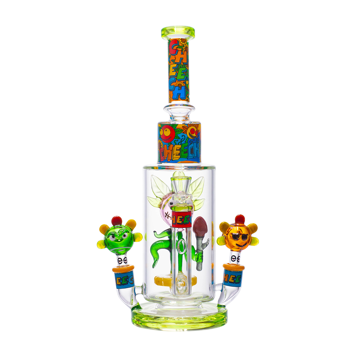 CHEECH 13.5in "SUNFLOWER STONBER VIBES" HAND PIPE INCLUDED (CHE-405)