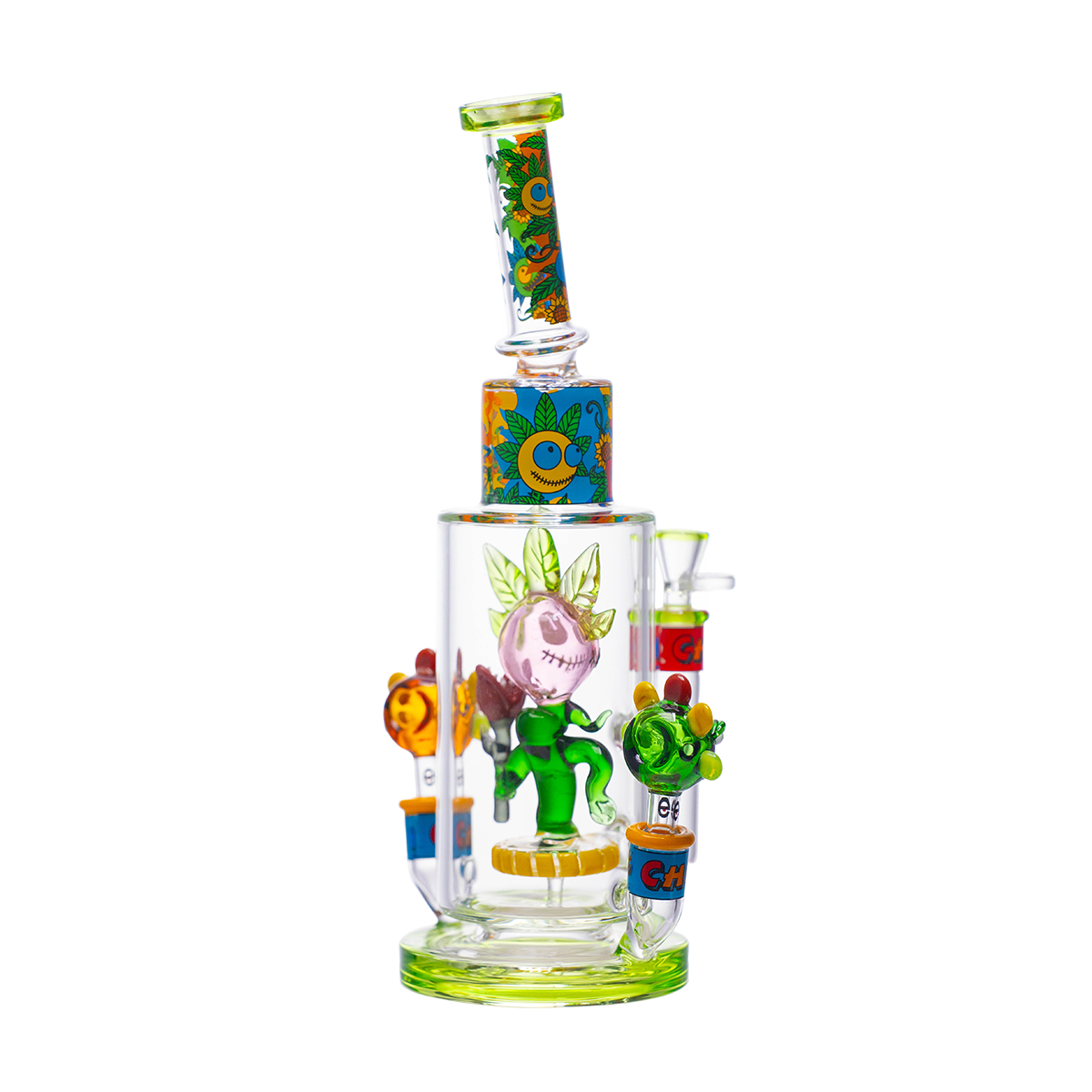 CHEECH 13.5in "SUNFLOWER STONBER VIBES" HAND PIPE INCLUDED (CHE-405)