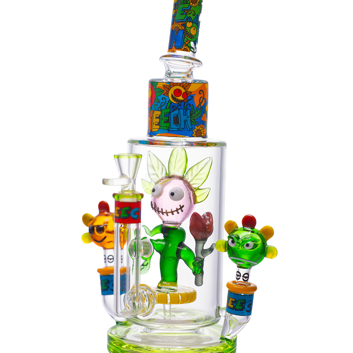 CHEECH 13.5in "SUNFLOWER STONBER VIBES" HAND PIPE INCLUDED (CHE-405)