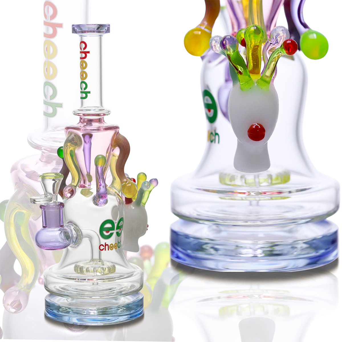 CHEECH 12in " JELLY CROWNED ALIEN RIG GOES WILD" WATERPIPE | CHE-407