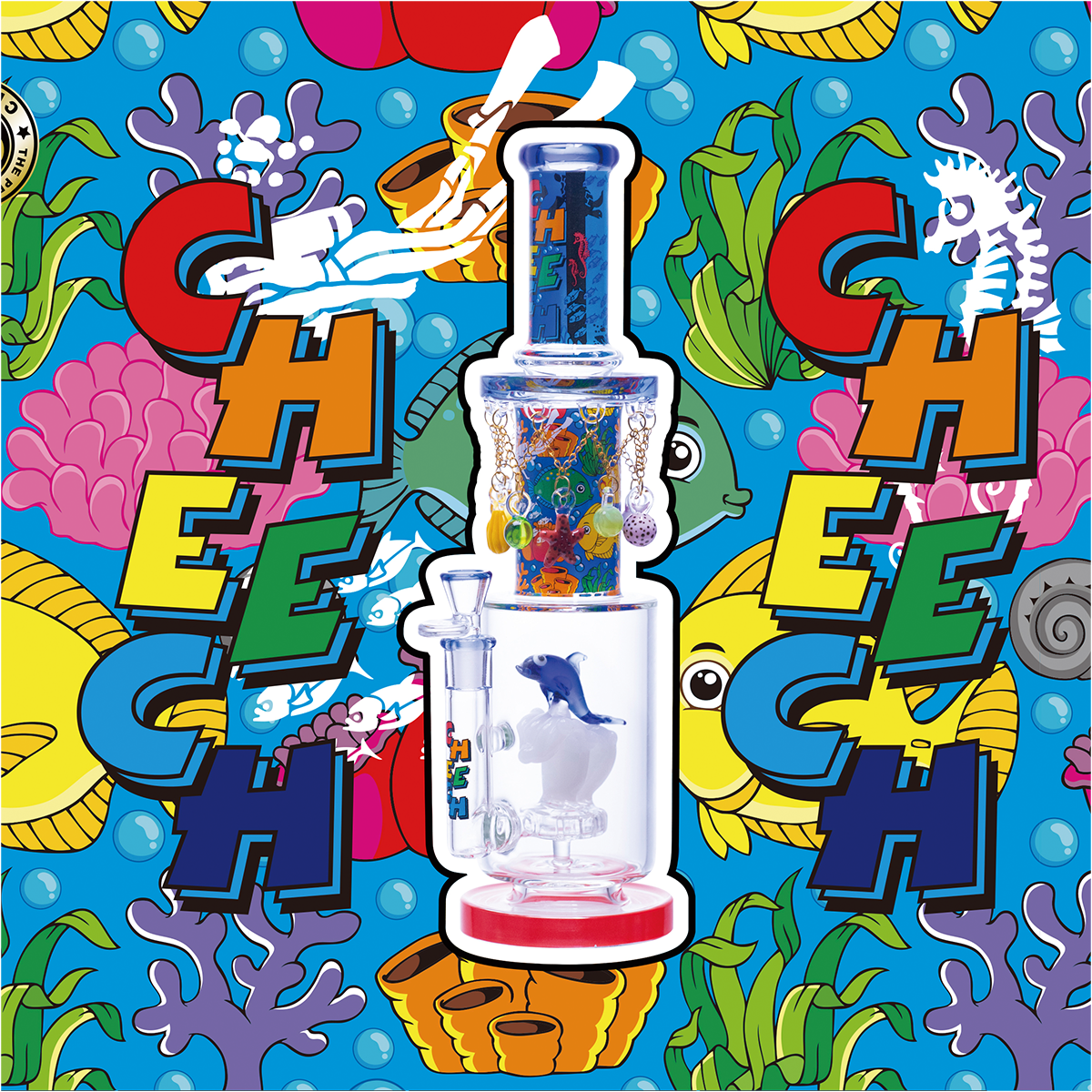 CHEECH 15.5in "CUTE DOLPHIN, UNHINGED LIFE CHOICES" (CHE-417)