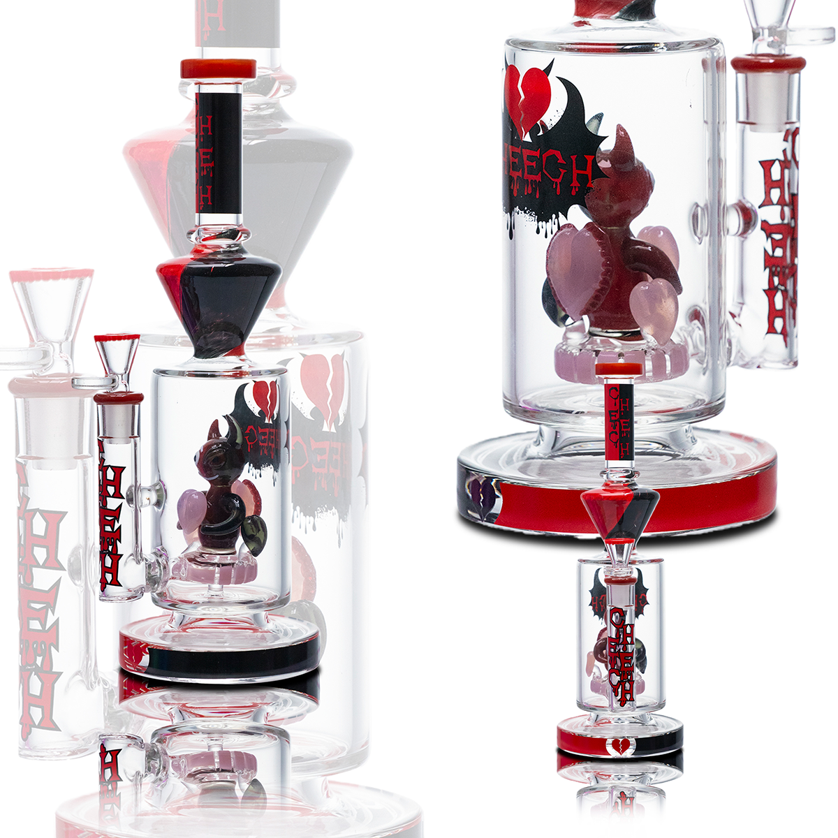 CHEECH 12.5in "EVIL CUPID GLASS WATER PIPE" (CHE-424)