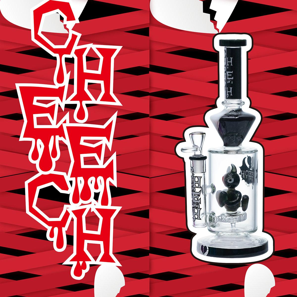 CHEECH 12.5in "DARK DEVIL GLASS RIG" (CHE-425)