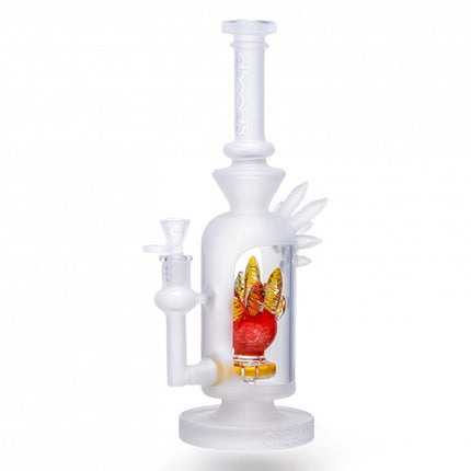 CHEECH GLASS 13" FROSTED CRYSTAL STACKED WATER PIPE (CHE-247) Default Title CHE-247ORANGE