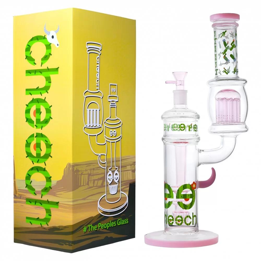 CHEECH GLASS "NEW AGE BUBBLER WITH SIDE TREE PERC" PINK (CH-257-TP) 01382