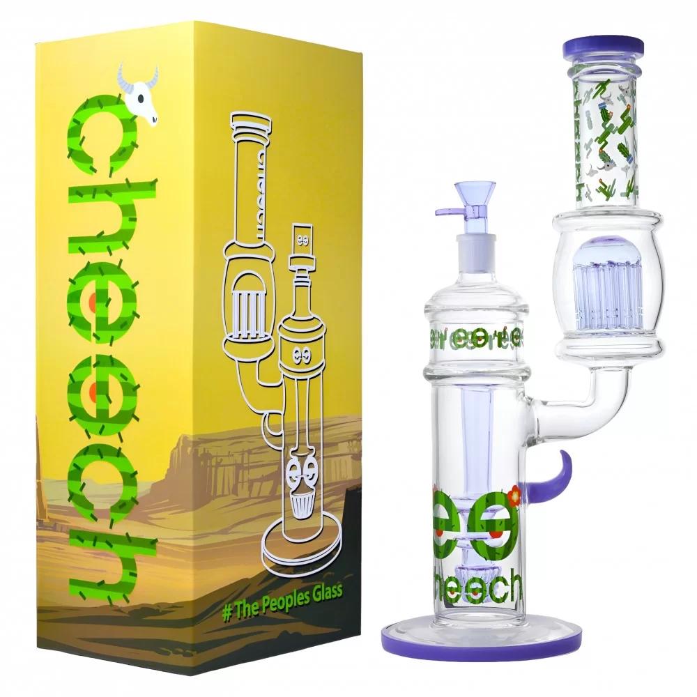 CHEECH GLASS "NEW AGE BUBBLER WITH SIDE TREE PERC" PURPLE (CH-257-TPU) 01609
