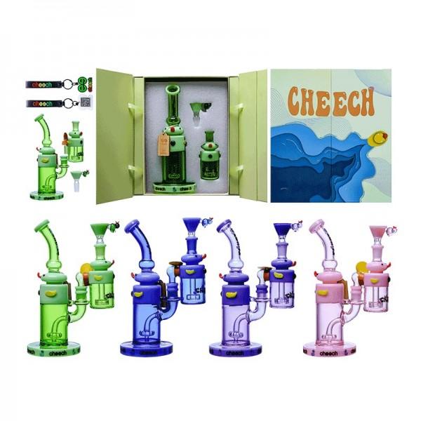 CHEECH GLASS "WHO CARES ABOUT GOOSE WHEN YOUR DUCK IS SO COOL" WATER PIPE BLUE (CH-233-JBL) 01570