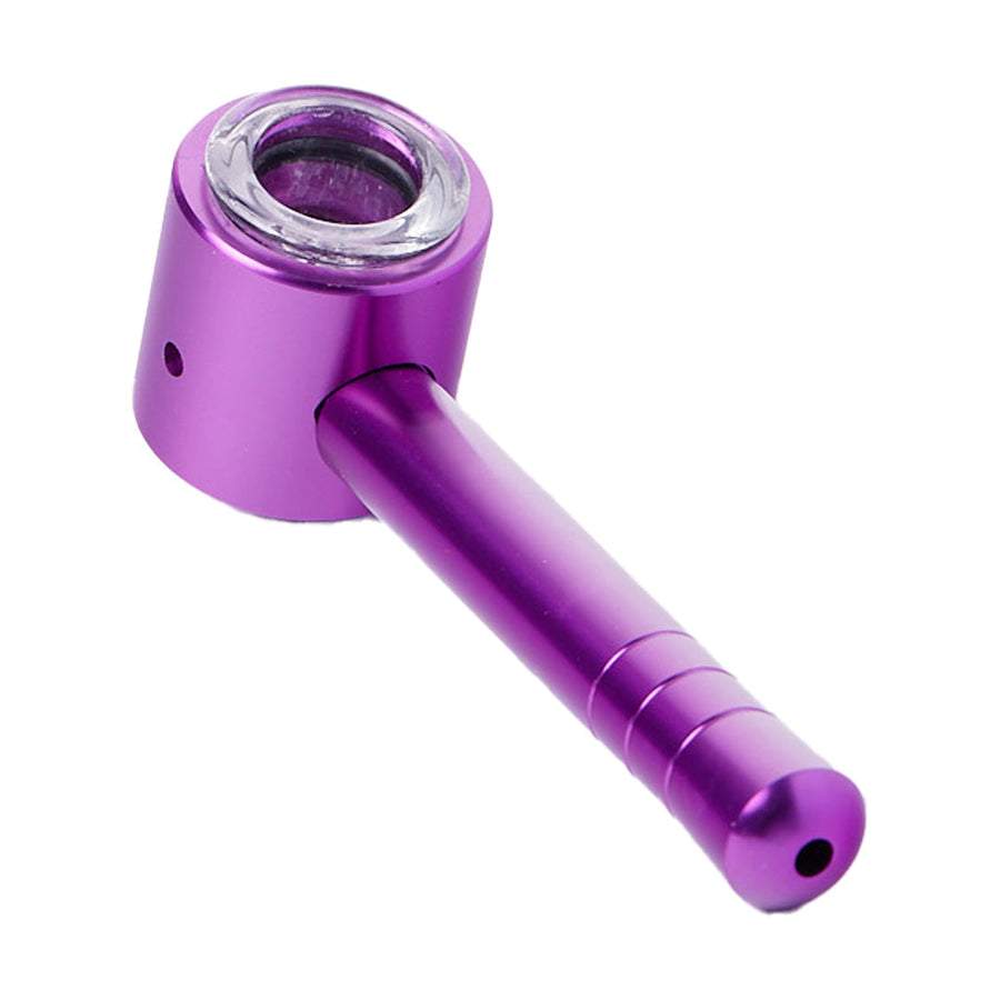 CHEECH METAL GLASS PIPE (YD-3000) PURPLE YD-3000-PURPLE