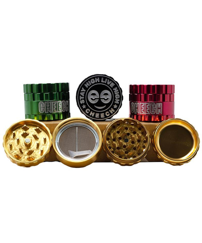 CHEECH RETRO LOGO 4PC GRINDER ASSORTED COLORS Default Title 00956