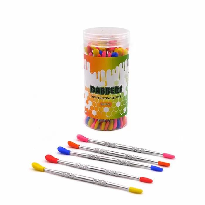 METAL DABBER W/ COLORED SILICONE TIP 50CT JAR