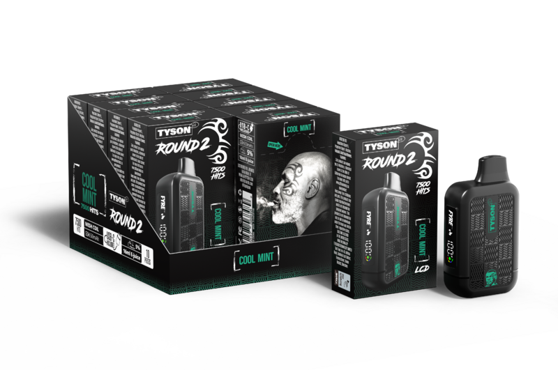 TYSON HEAVYWEIGHT ROUND 2 7500 PUFFS 5% DISPOSABLE 10CT/DISPLAY