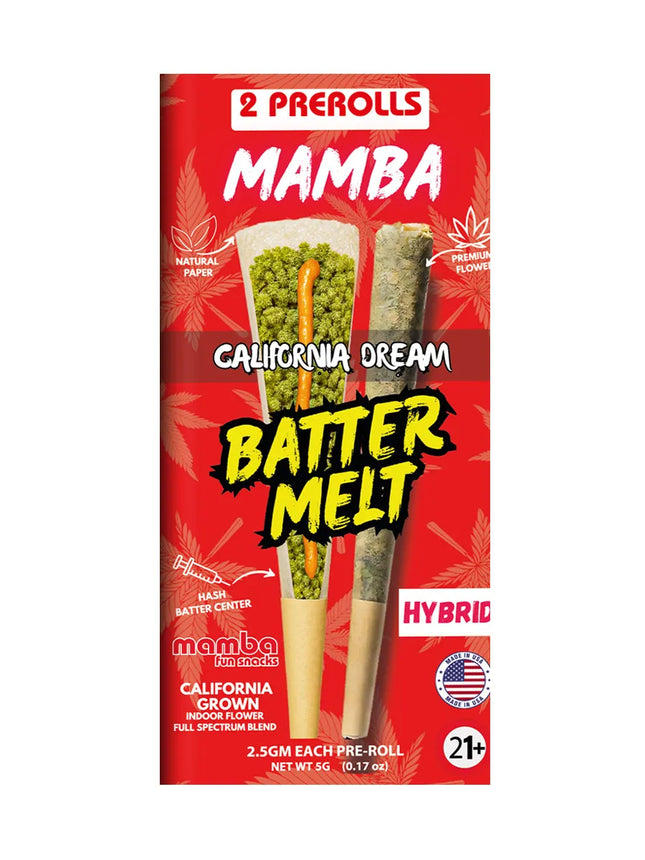 MAMBA BETTER MELT 2.5 GRAM THC-A HASH BATTER PRE ROLL (2CT/PACK)