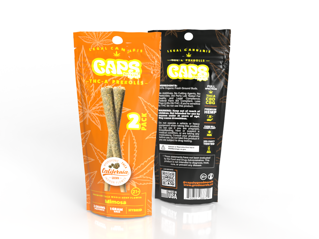 CAPS THC-A PRE ROLLS (2PC/PACK) 1 GRAM EACH