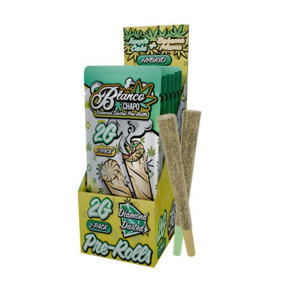 BLANCO 2 GRAM THC-A DIAMOND DUSTED DUO PRE ROLLS (2CT/PACK)