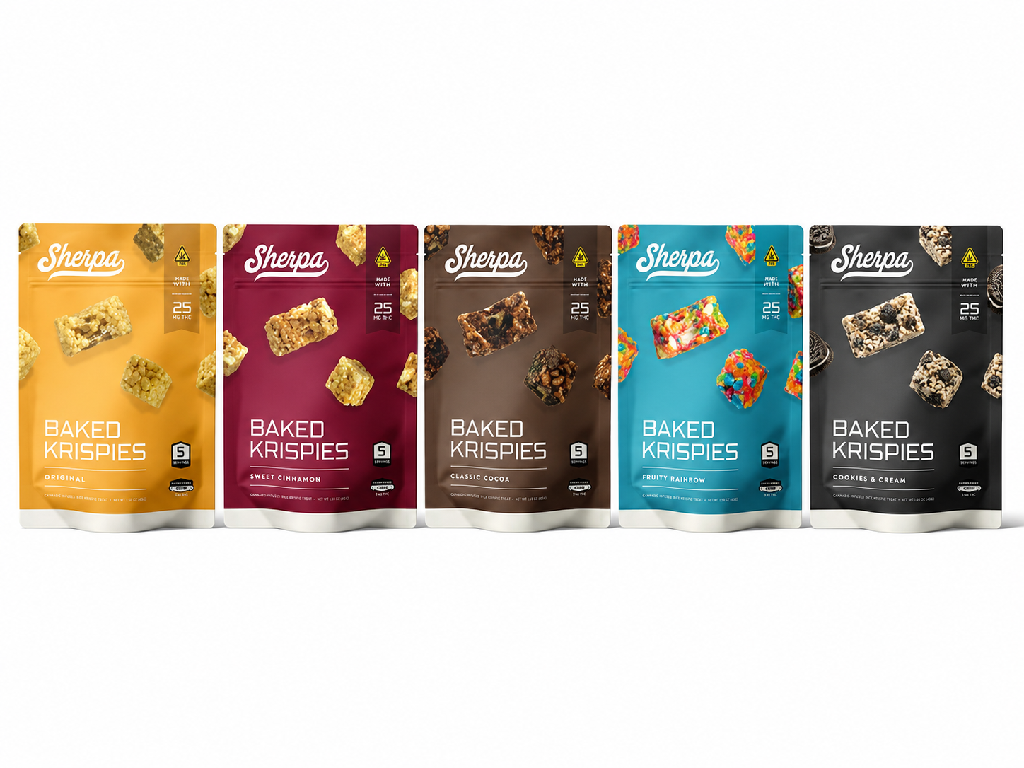 SHERPA 25MG THC KRISPIES BAG (5CT X 25MG)