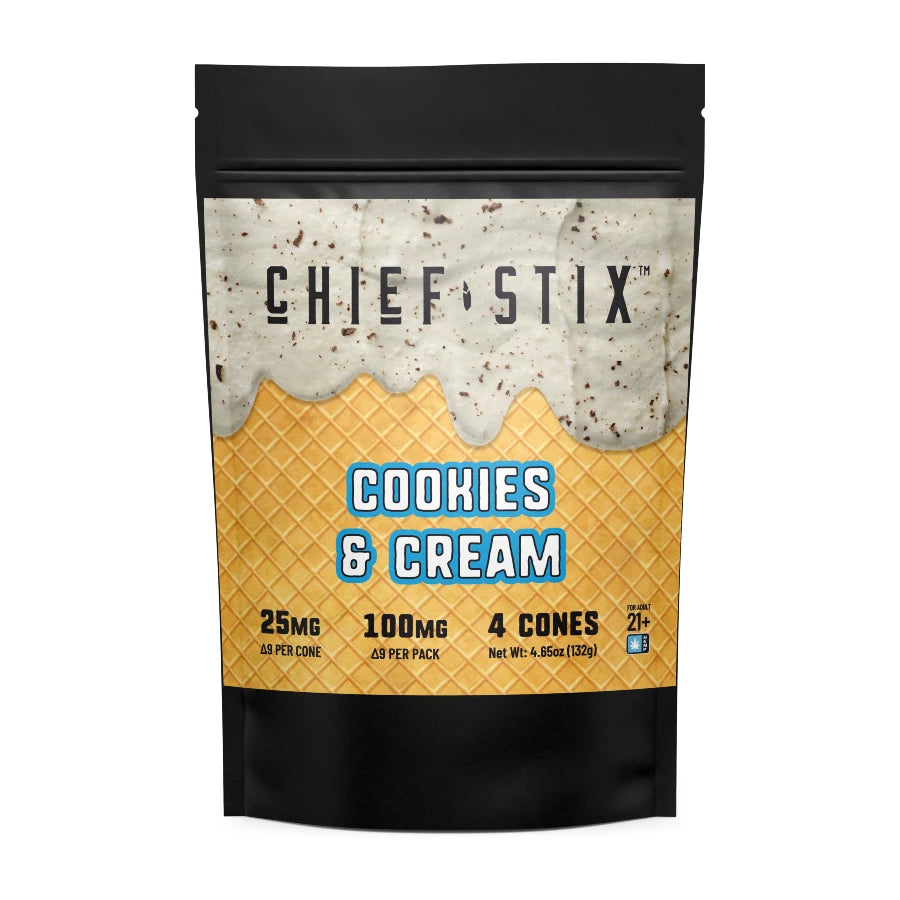 CHIEF STIX DELTA-9 CHOCOLATE CONES 25MG PER PIECE (4CT PACK)