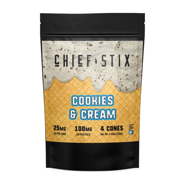 CHIEF STIX DELTA-9 CHOCOLATE CONES 25MG PER PIECE (4CT PACK)