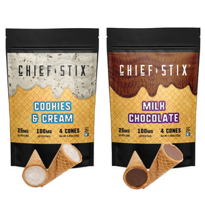 CHIEF STIX DELTA-9 CHOCOLATE CONES 25MG PER PIECE (4CT PACK)