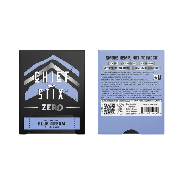 CHIEF STIX ZERO HEMP PREROLLS (7CT X 0.5G EACH)