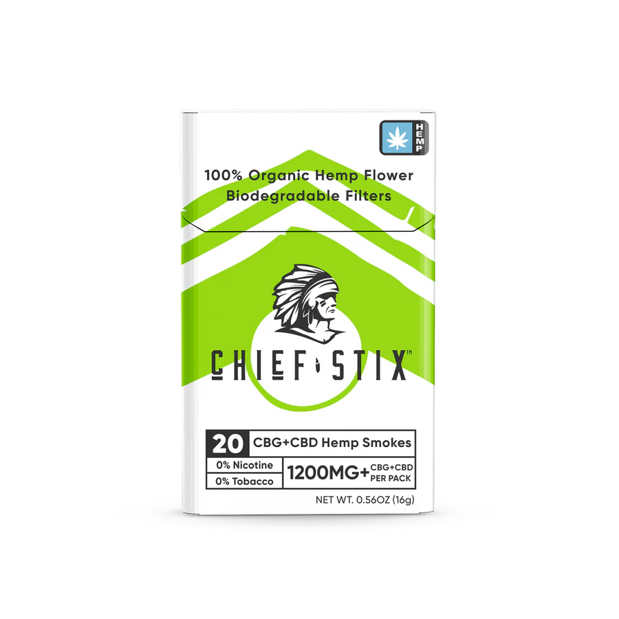 CHIEF STIX CBG + CBD HEMP SMOKES (20CT PACK)