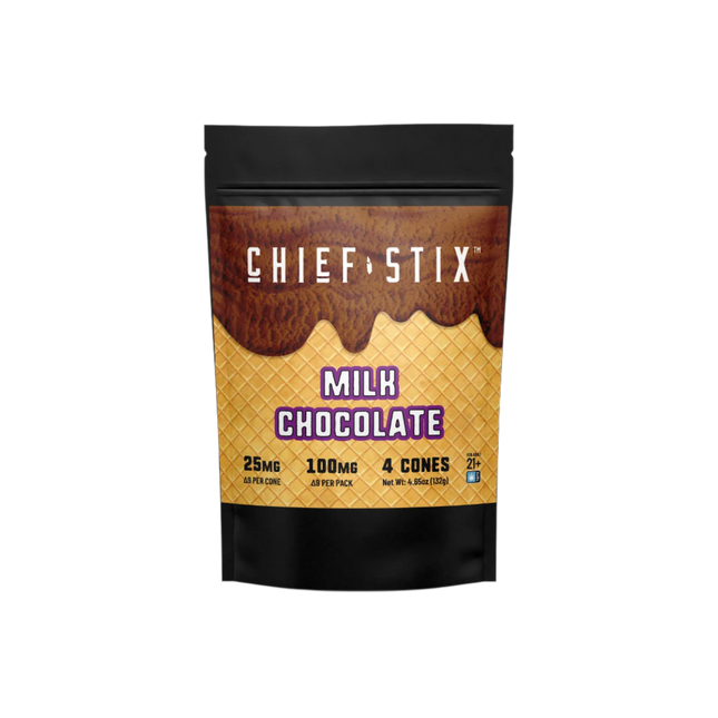 CHIEF STIX DELTA-9 CHOCOLATE CONES 25MG PER PIECE (4CT PACK)