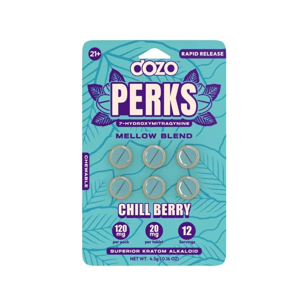 DOZO PERKS 7-HYDROXYMITRAGYNINE 20MG/TABLET (6CT/PACK)
