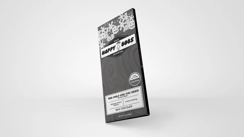 HAPPY BOBS MAGIC MUSHROOM 5000MG CHOCOLATE BAR