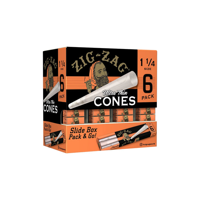 ZIG-ZAG UNBLEACHED CONES 1 1/4 (6CT/PACK) 36PACK/DISPLAY
