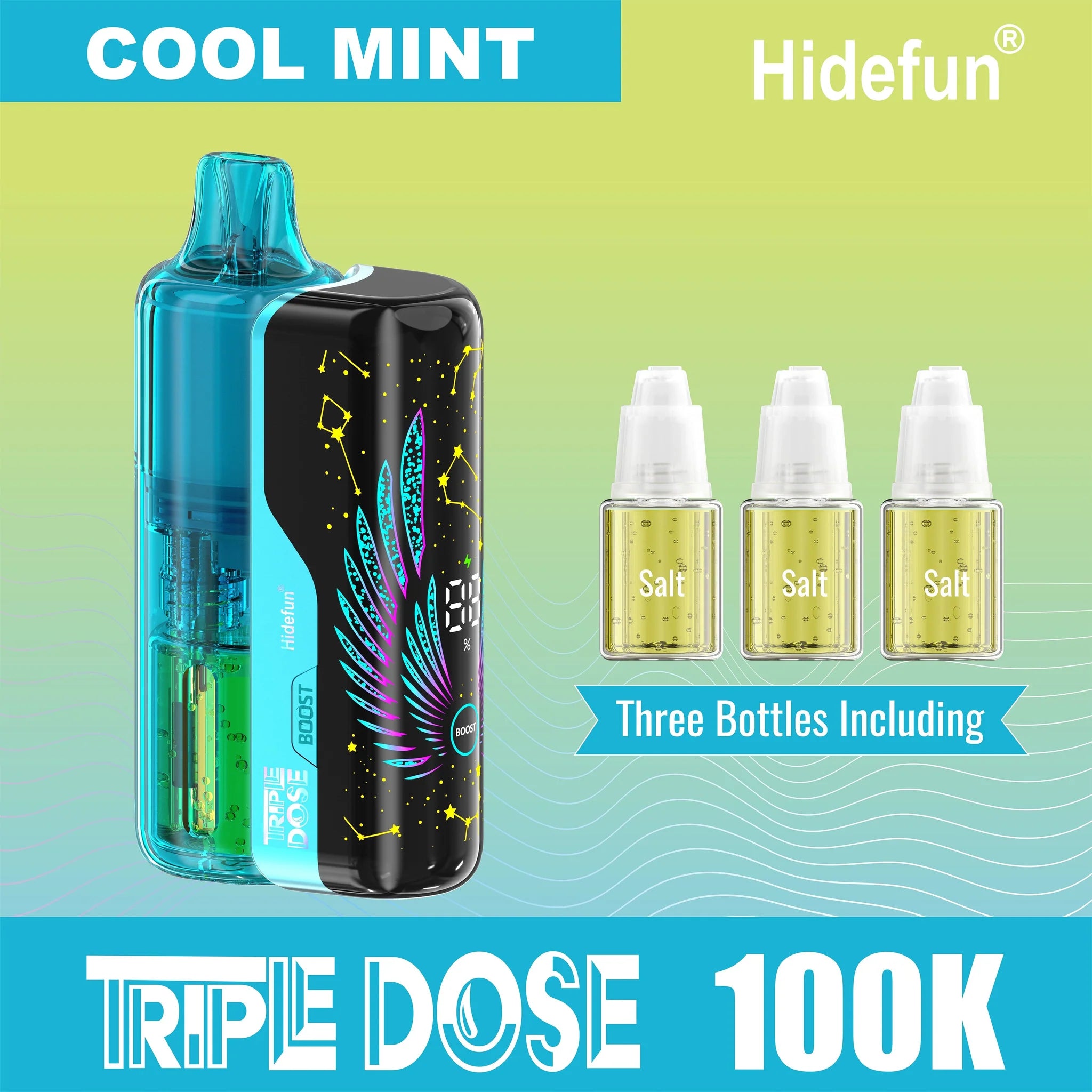 HIDEFUN TRIPLE DOSE DISPOSABLE POD 100K PUFFS (5CT DISPLAY)