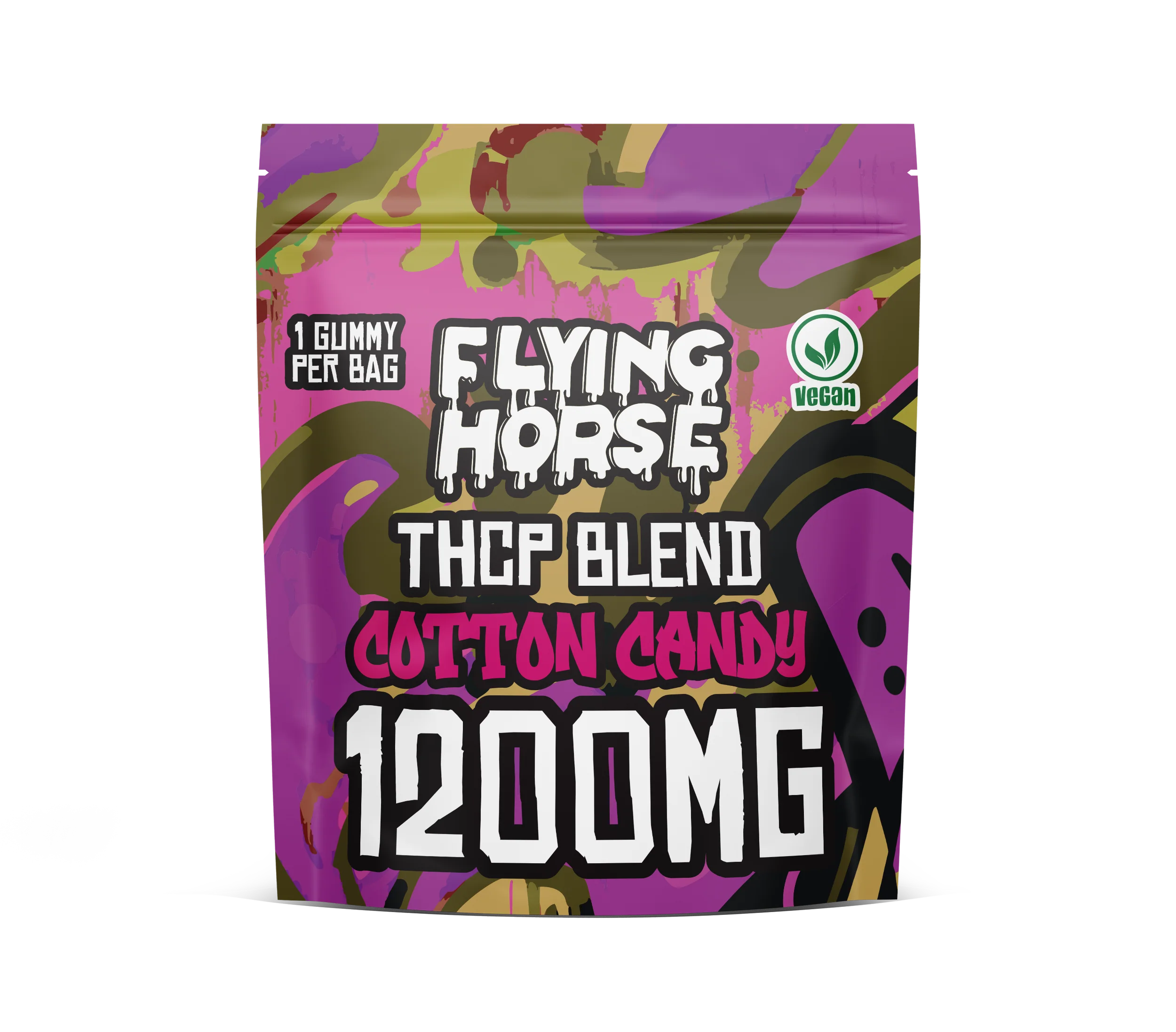 FLYING HORSE THCP BLEND INFUSED GUMMIES 1200MG/GUMMY (80CT JAR)