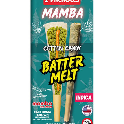 MAMBA BETTER MELT 2.5 GRAM THC-A HASH BATTER PRE ROLL (2CT/PACK)