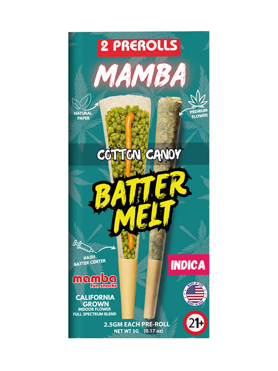 MAMBA BETTER MELT 2.5 GRAM THC-A HASH BATTER PRE ROLL (2CT/PACK)