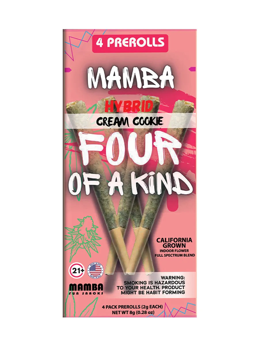 SAMBA FOUR OF A KIND 2G THC-A PRE ROLLS (4CT/PACK, 8G/PACK)