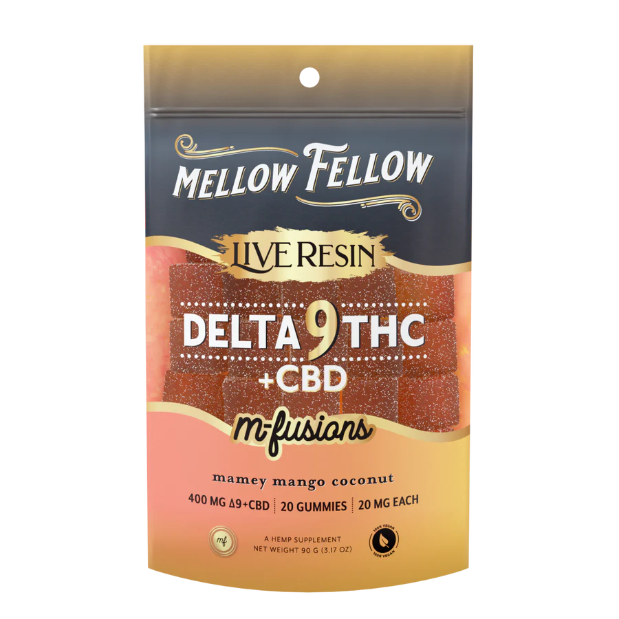 MELLOW FELLOW M-FUSION 20MG D9 LIVE RESIN GUMMIES (20CT BAG)