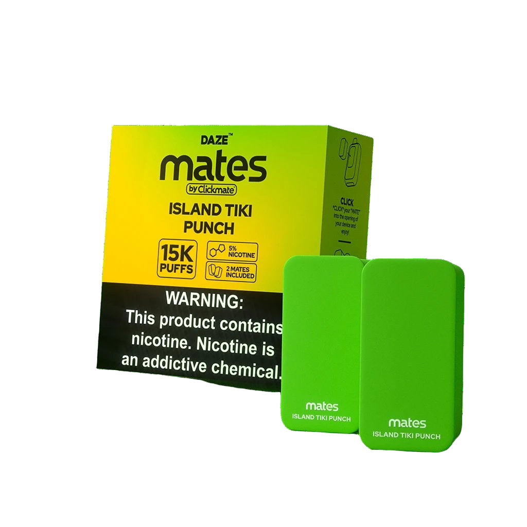 DAZE CLICKMATES 15K PUFFS DISPOSABLE POD KIT 2% NICOTINE (5CT DISPLAY) ISLAND COOLER 753275935118