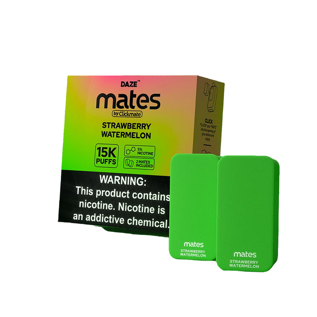 DAZE CLICKMATES 15K PUFFS DISPOSABLE POD KIT 2% NICOTINE (5CT DISPLAY) STRAWBERRY WATERMELON 753275935477