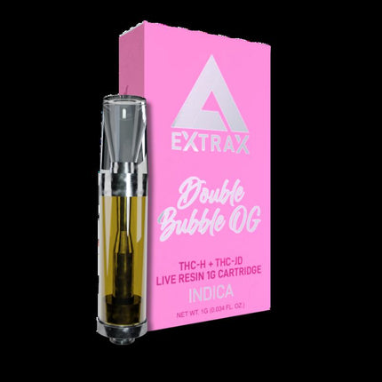 DELTA EXTRAX LIGHTS OUT 1ML CARTRIDGE DOUBLE BUBBLE OG (INDICA) 811960039838