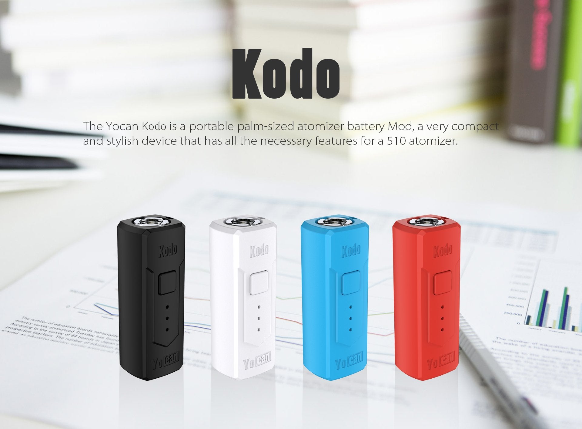 YOCAN KODO CARTRIDGE BATTERY 9CT/DISPLAY ASSORTED COLORS