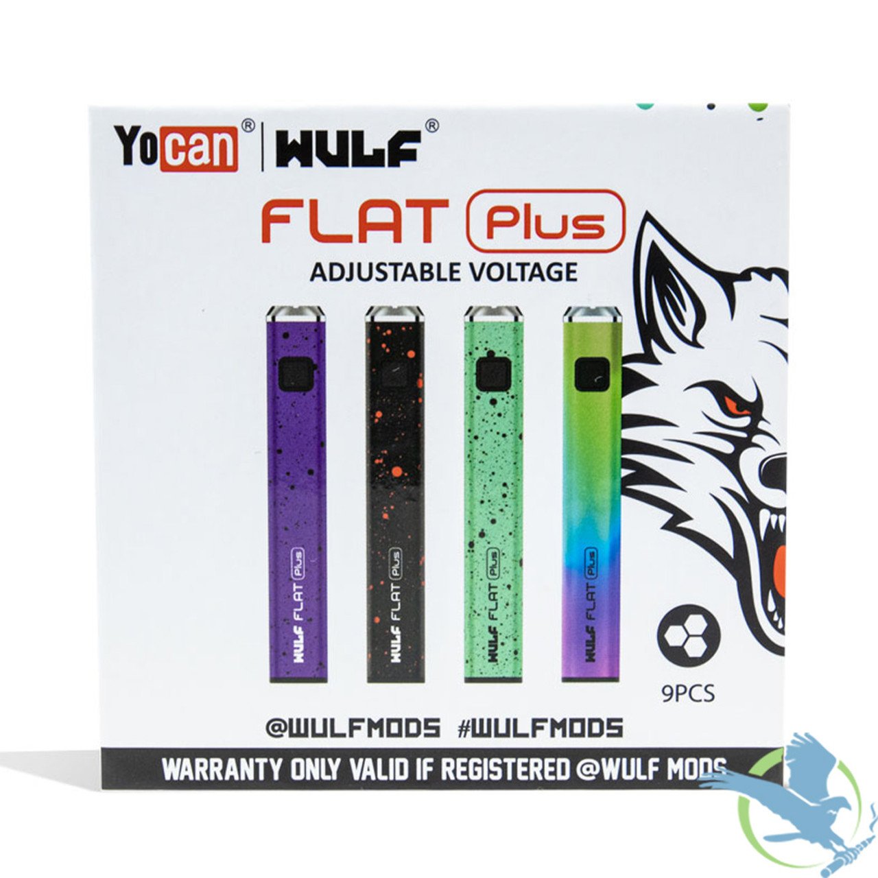WULF FLAT PLUS ADJUSTABLE VOLTAGE CARTRIDGE BATTERY 9CT/DISPLAY ASSORTED COLORS