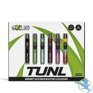EXXUS TUNL CARTRIDGE BATTERY 12CT/DISPLAY ASSORTED COLORS