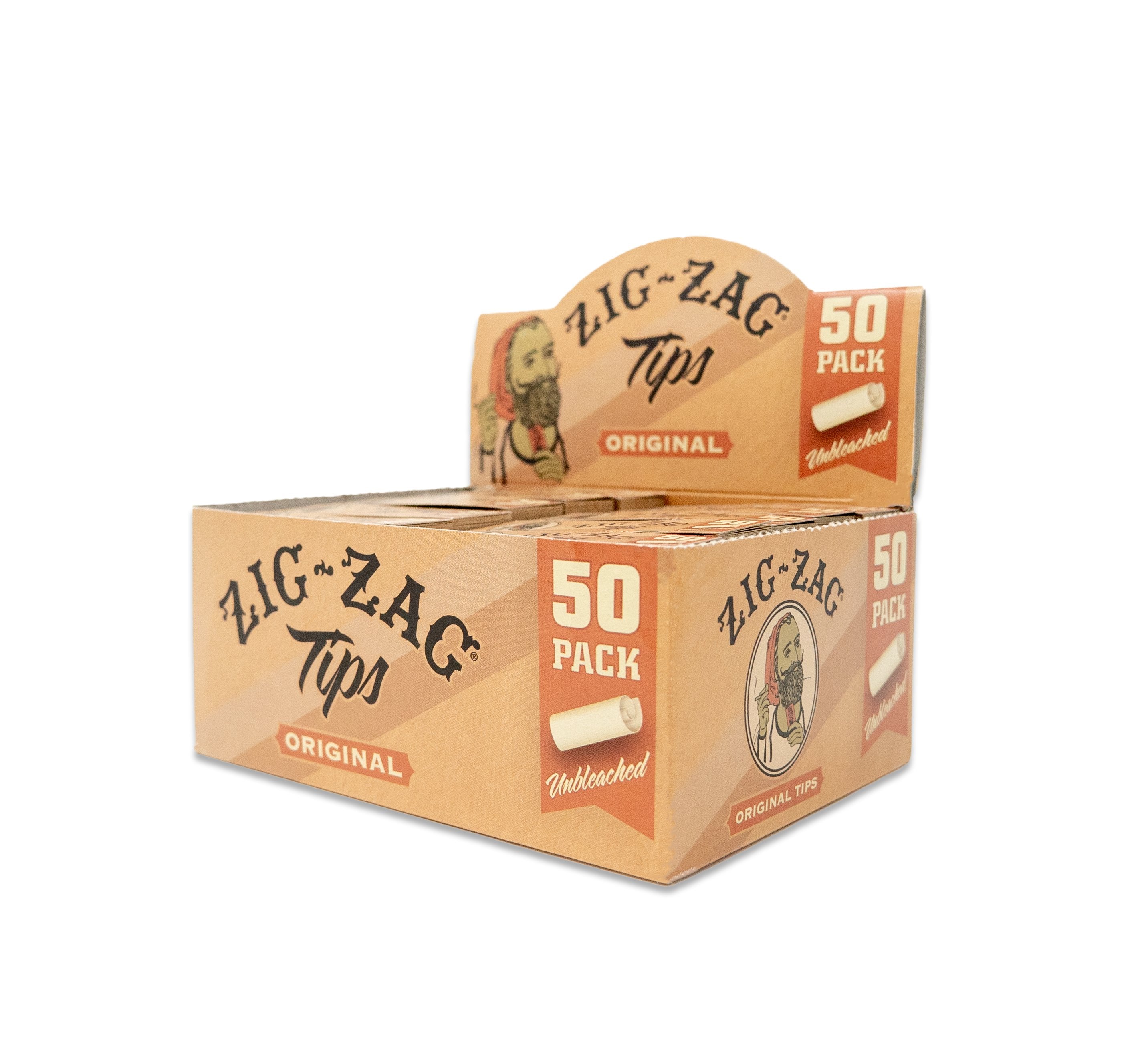ZIG-ZAG UNBLEACHED ORIGINAL TIPS 50PK/DISPLAY