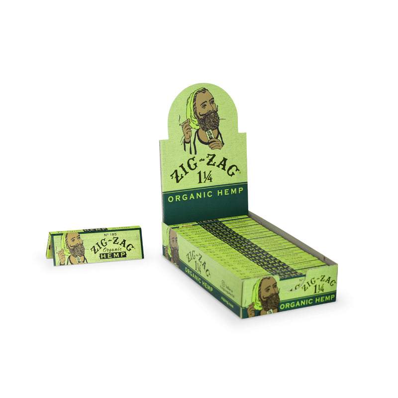 ZIG-ZAG ORGANIC HEMP SLOW BURNING ROLLING PAPER 1 1/4 (48CT/DISPLAY)