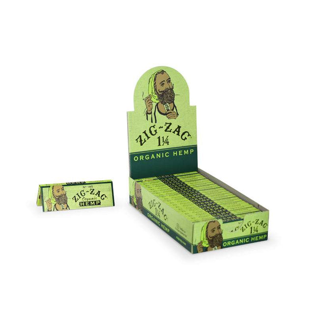ZIG-ZAG ORGANIC HEMP SLOW BURNING ROLLING PAPER 1 1/4 (48CT/DISPLAY) Default Title 008660017055