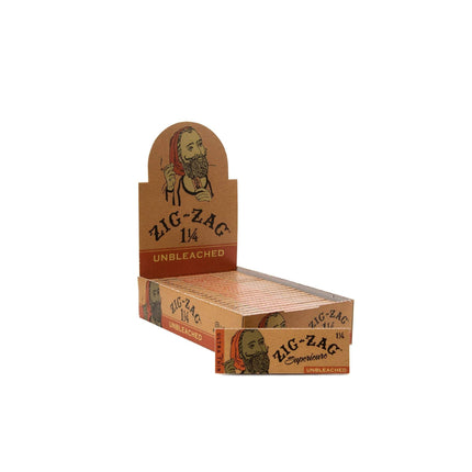 ZIG-ZAG UNBLEACHED SLOW BURNING ROLLING PAPER 1 1/4 (48CT/DISPLAY) Default Title 008660017086