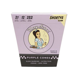 BLAZY SUSAN PURPLE PRE ROLLED SHORT CONES 53MM 21CT/DISPLAY