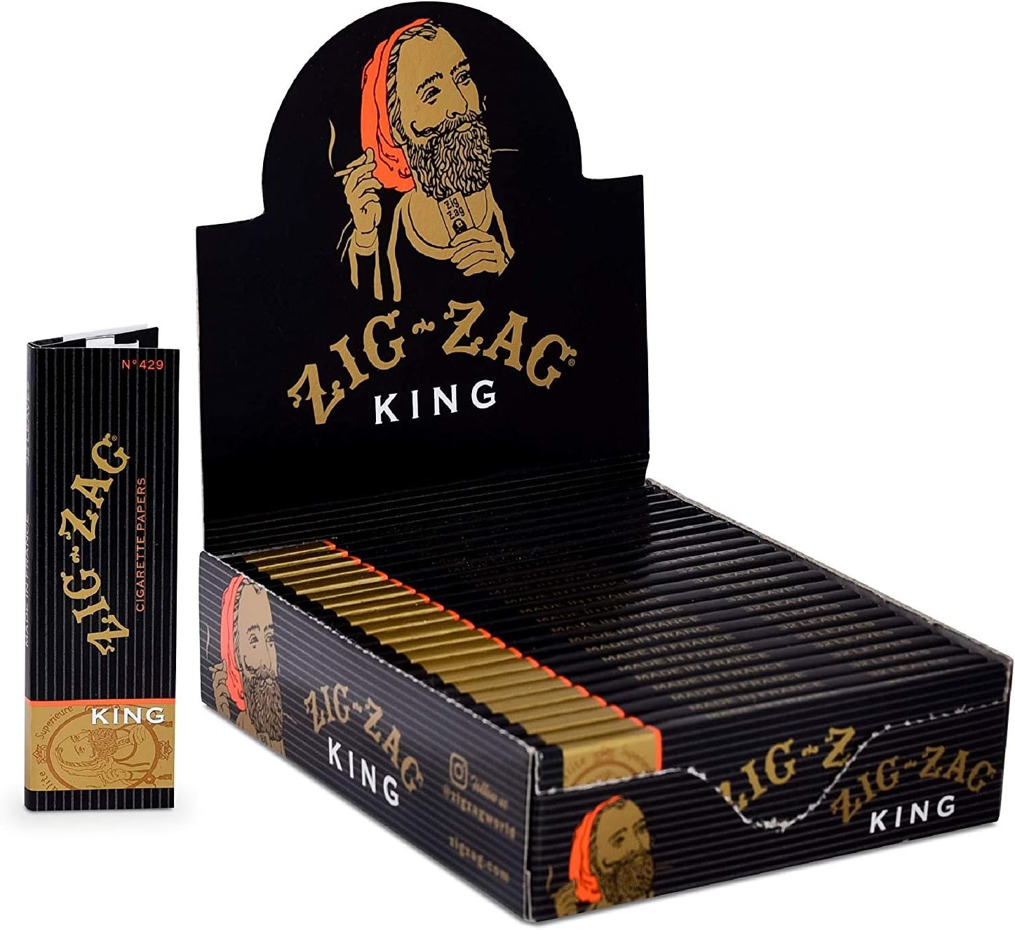 ZIG-ZAG KING SIZE ROLLING PAPERS (24CT/DISPLAY)