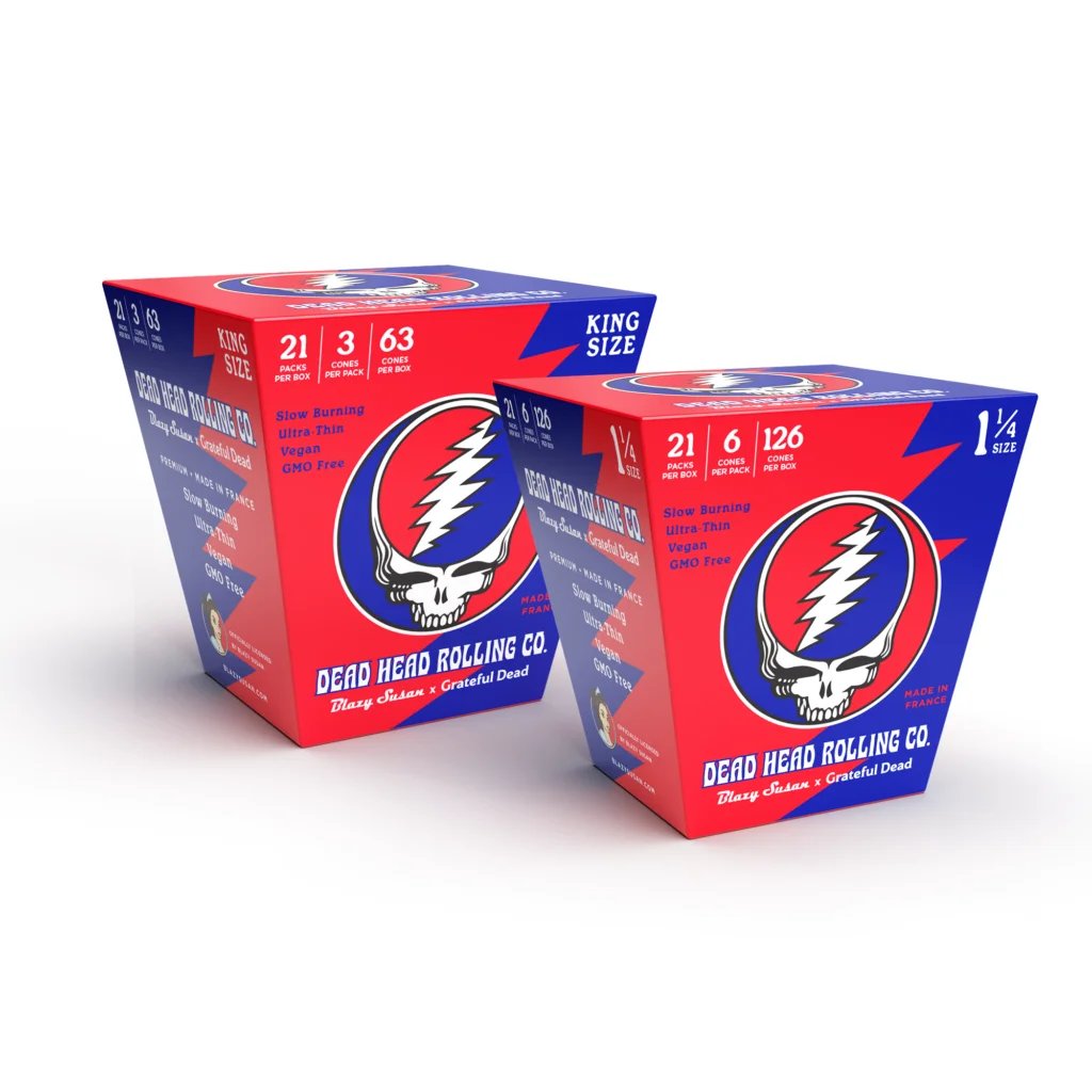 BLAZY SUSAN X GRATEFUL DEAD KING SIZE CONES 21CT/DISPLAY