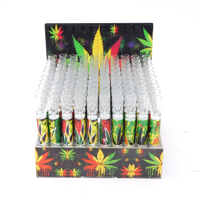 GLASS ONE HITTER ASSORTED DESIGN 100CT/DISPLAY Default Title P-ONEHITTER